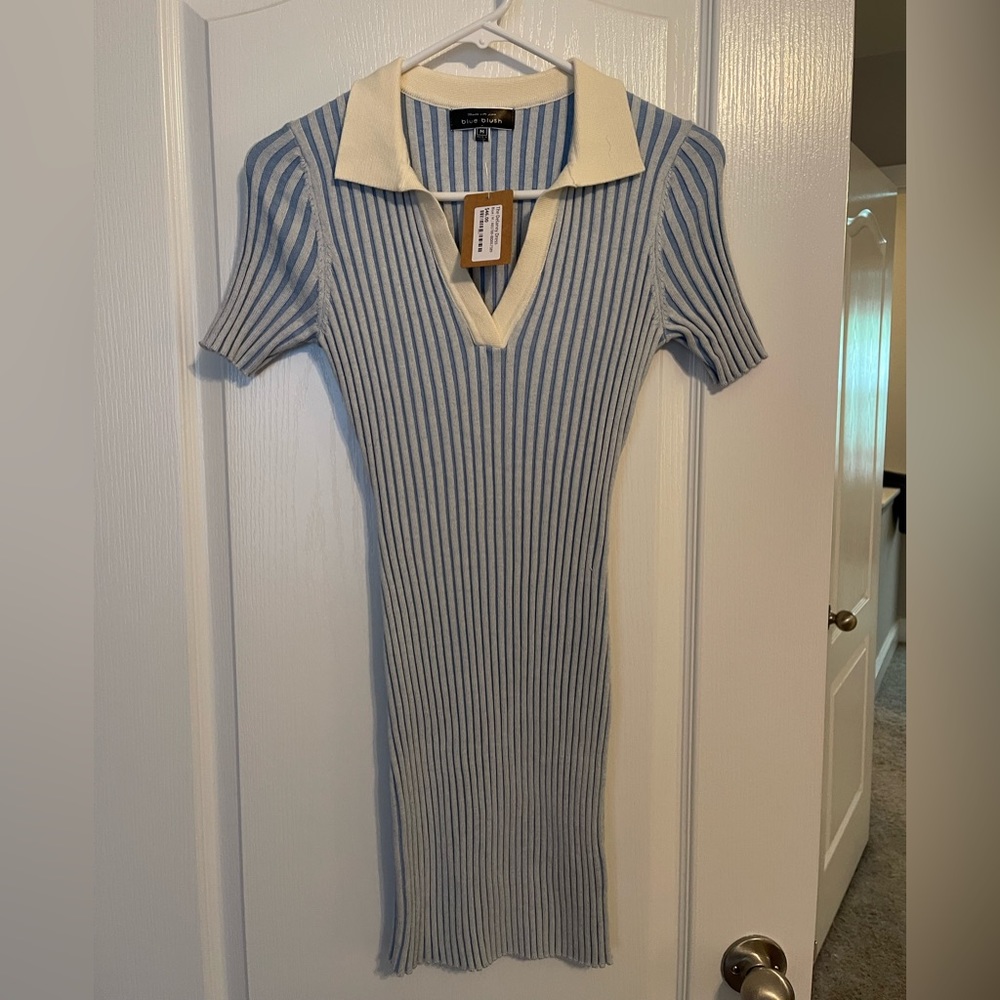 Blue Blush polo bodycon